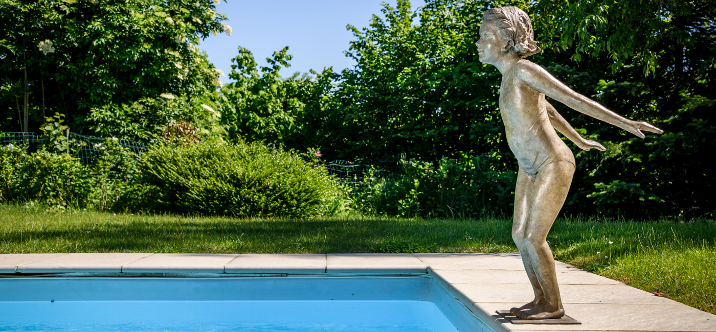 Un deux trois - Sculpture en bronze - Béatrice Cols